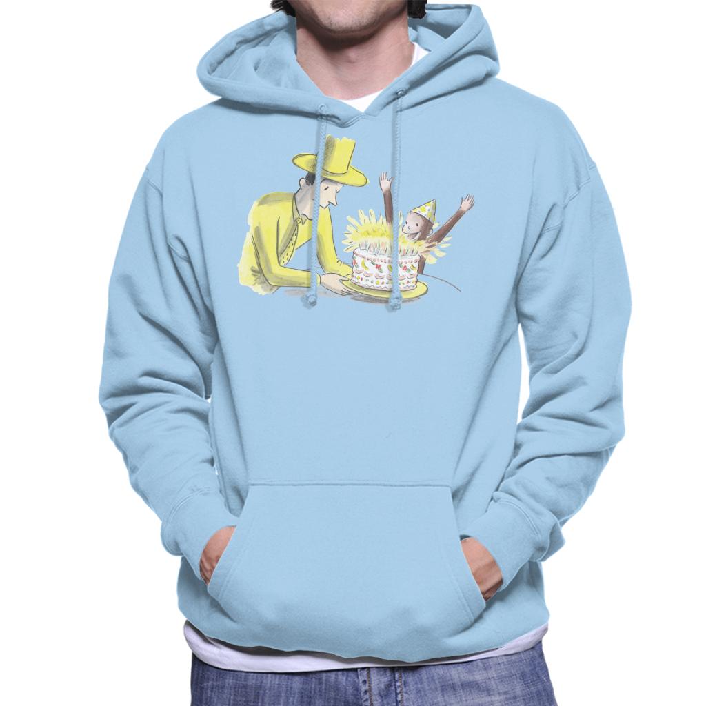 Curious George Birthday Cake Men's Hooded Sweatshirt-ALL + EVERY