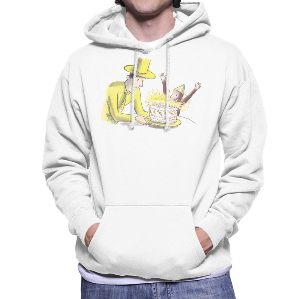 Curious George Birthday Cake Men's Hooded Sweatshirt-ALL + EVERY