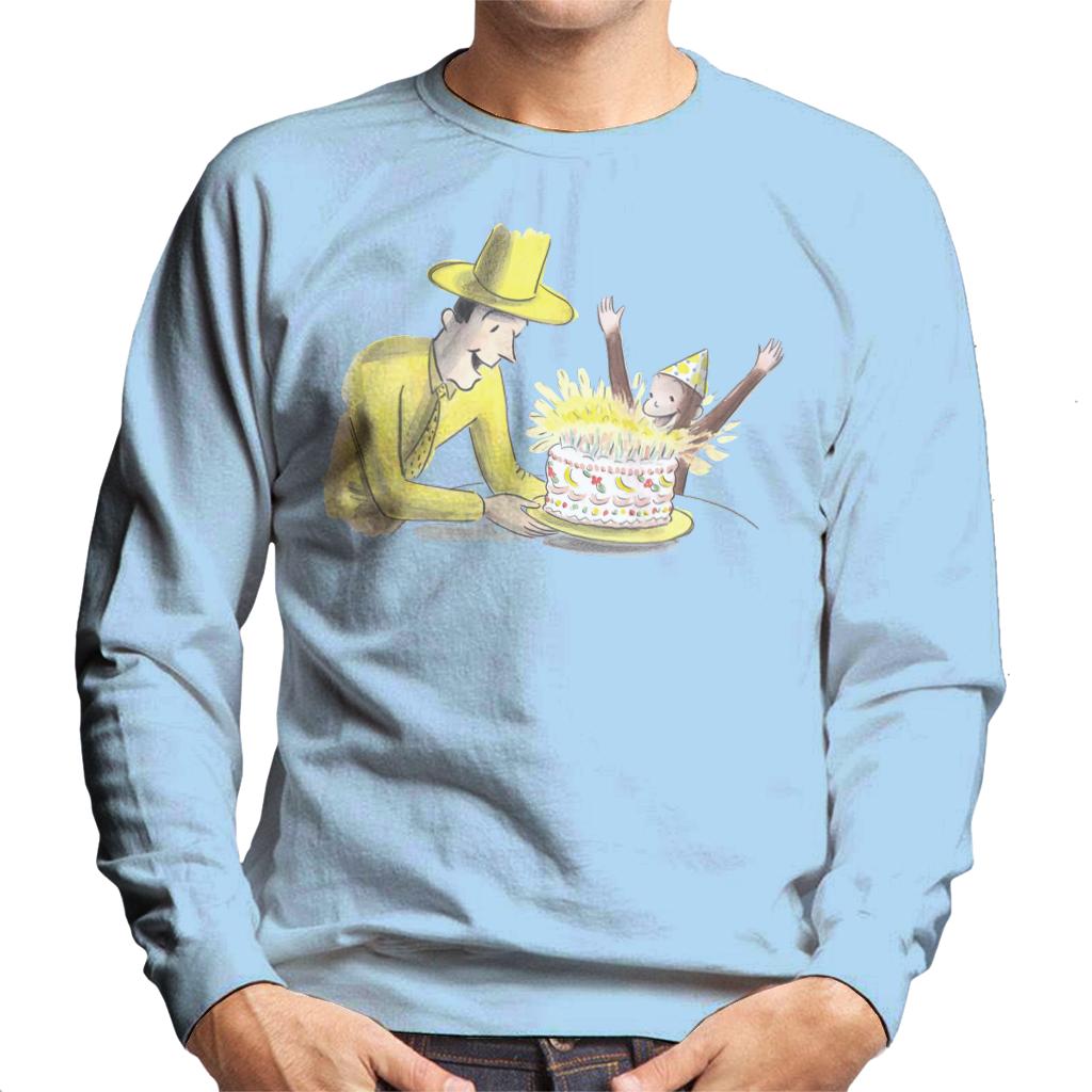Curious George Birthday Cake Men's Sweatshirt-ALL + EVERY