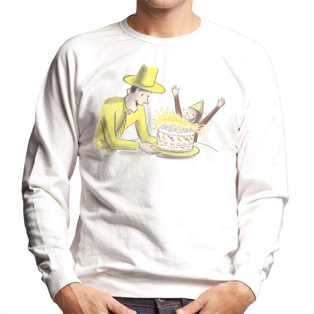 Curious George Birthday Cake Men's Sweatshirt-ALL + EVERY