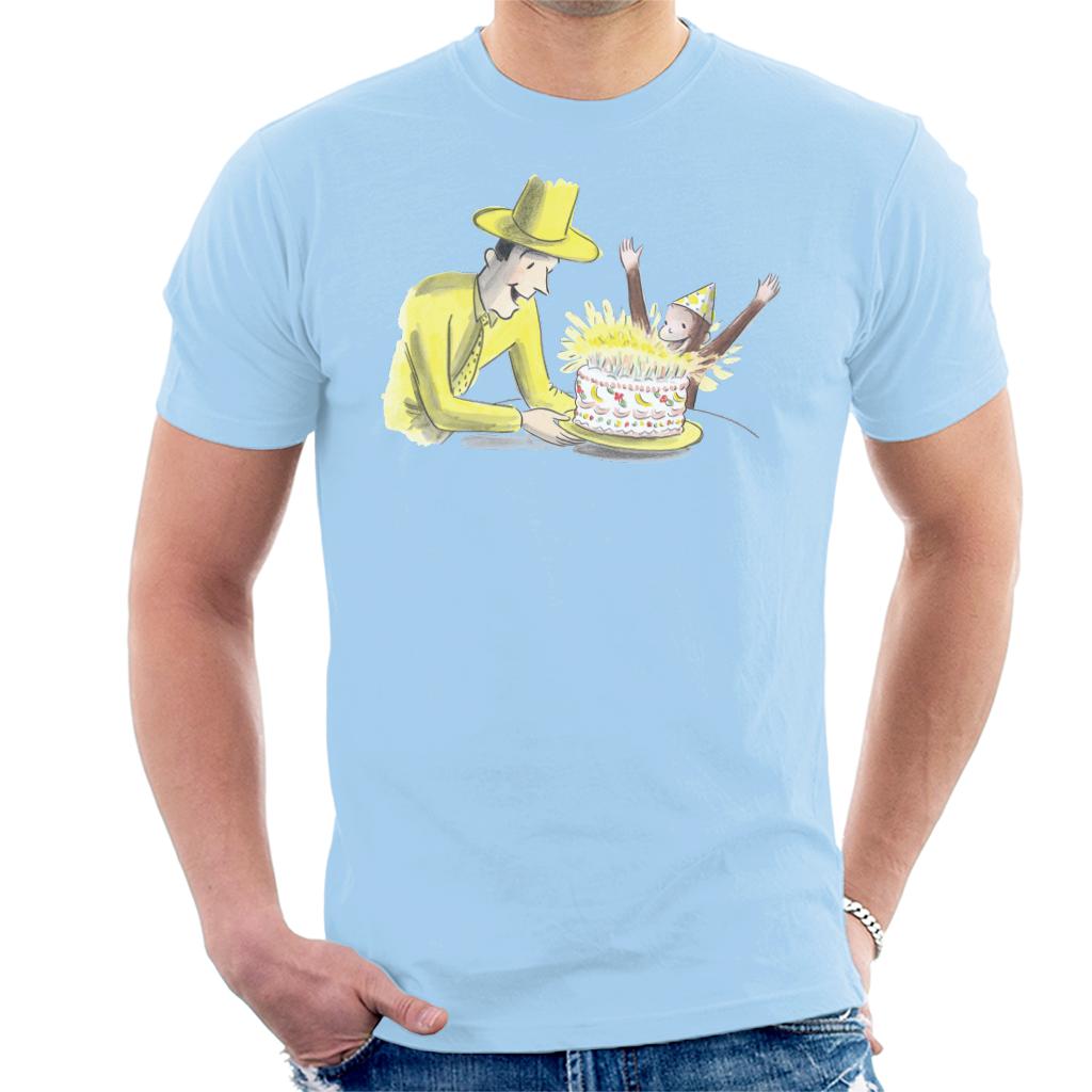 Curious George Birthday Cake Men's T-Shirt-ALL + EVERY