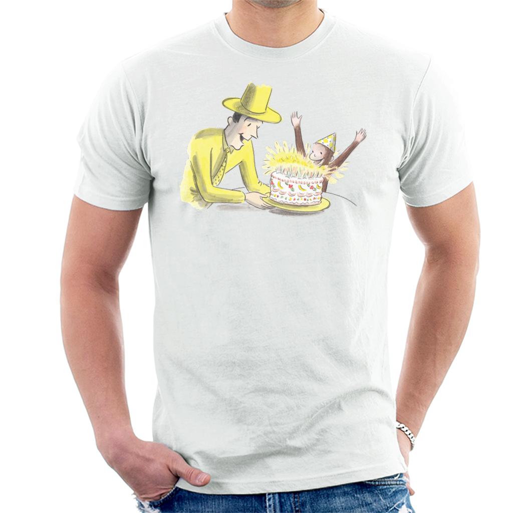 Curious George Birthday Cake Men's T-Shirt-ALL + EVERY