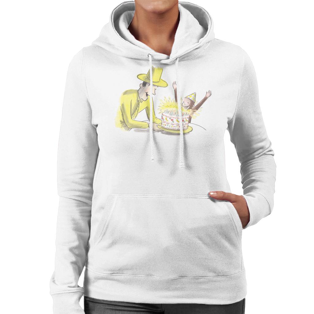 Curious George Birthday Cake Women's Hooded Sweatshirt-ALL + EVERY