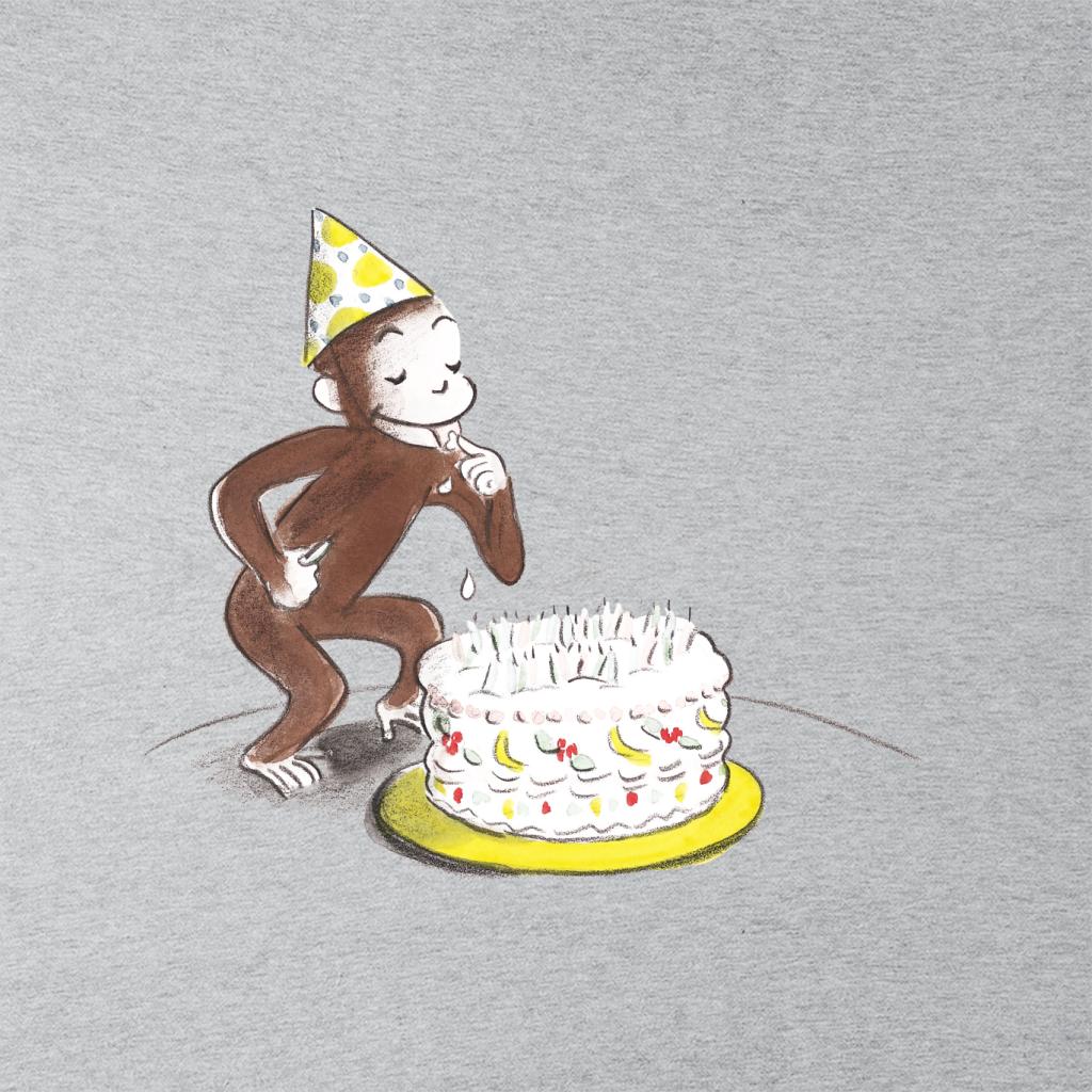 Curious George Eating Birthday Cake Women's Sweatshirt-ALL + EVERY
