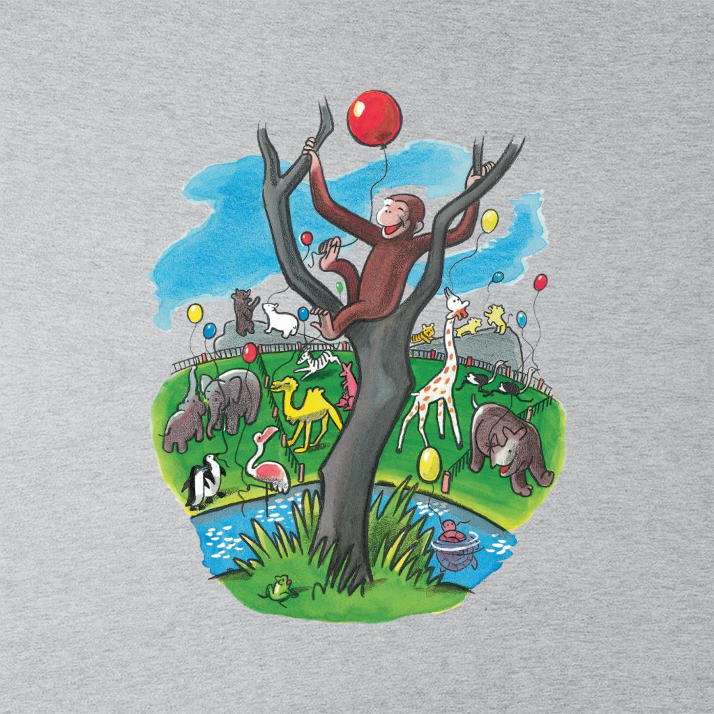 Curious George In A Tree At The Zoo Women's Sweatshirt-ALL + EVERY