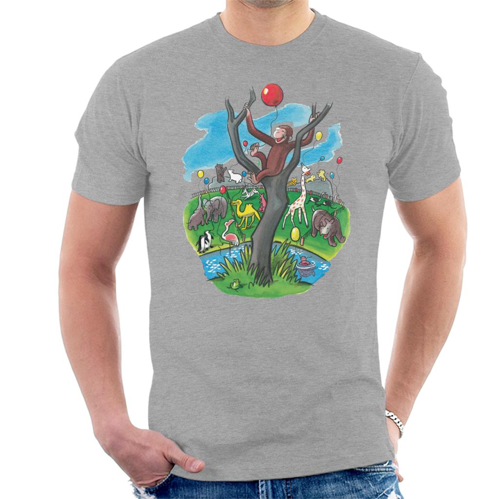 Curious George In A Tree At The Zoo Men's T-Shirt-ALL + EVERY