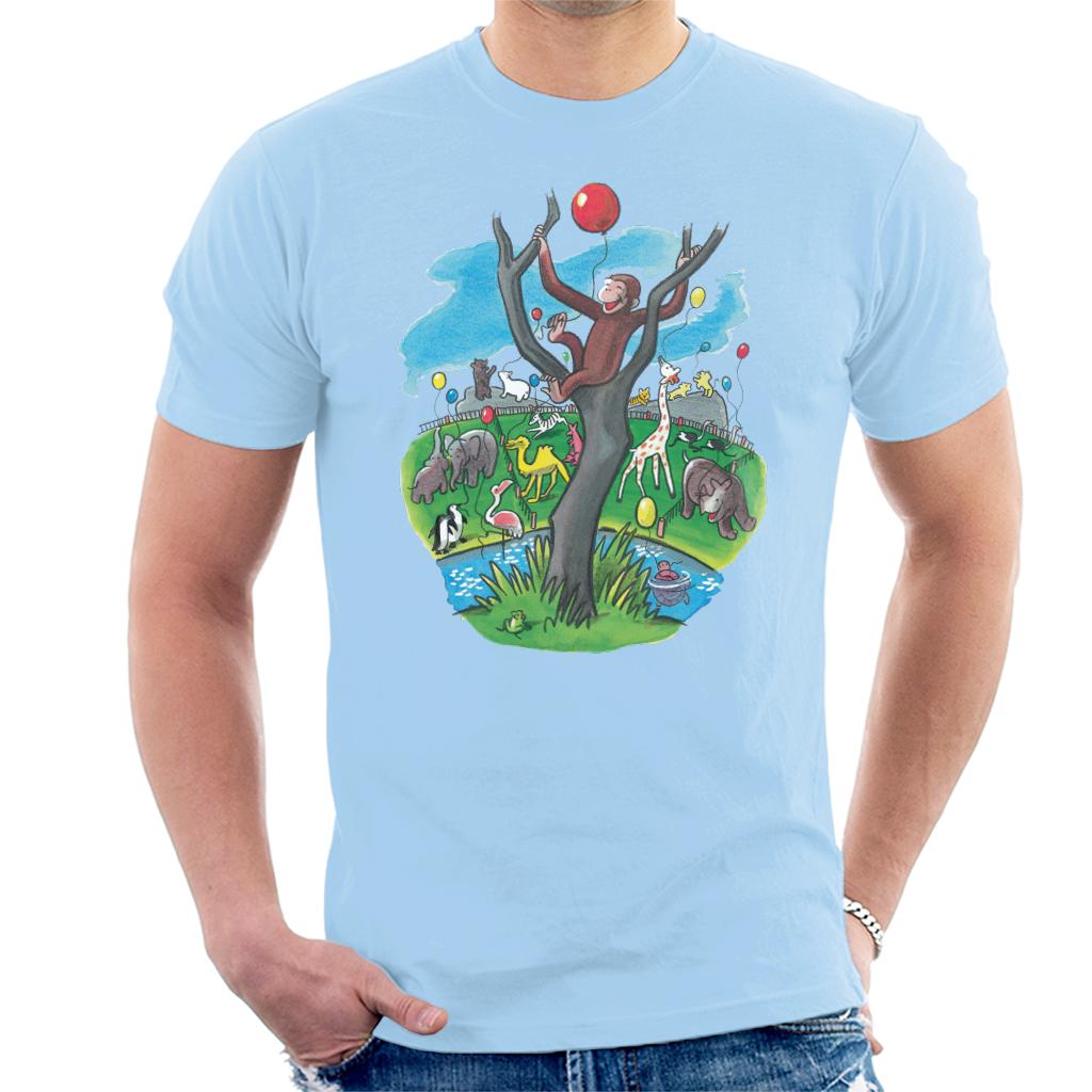 Curious George In A Tree At The Zoo Men's T-Shirt-ALL + EVERY