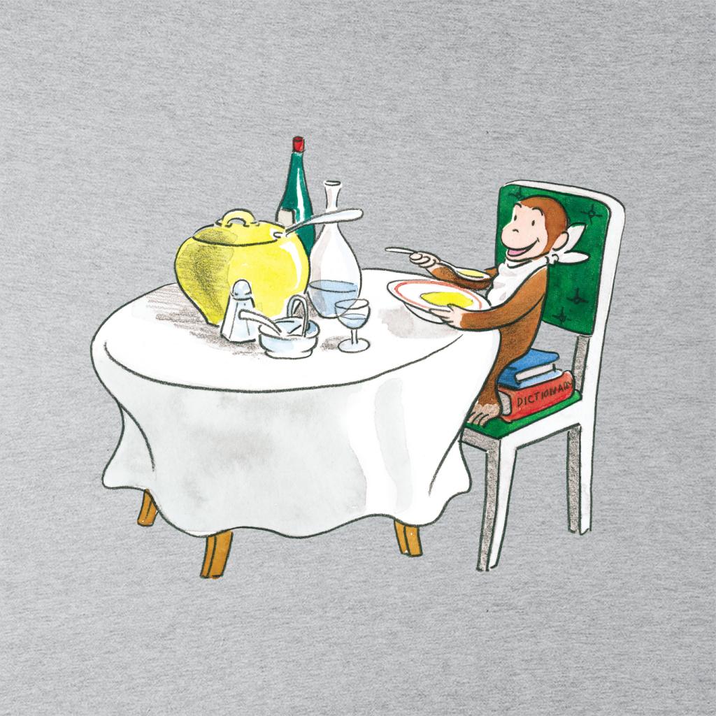 Curious George Eating A Fancy Meal Men's Sweatshirt-ALL + EVERY