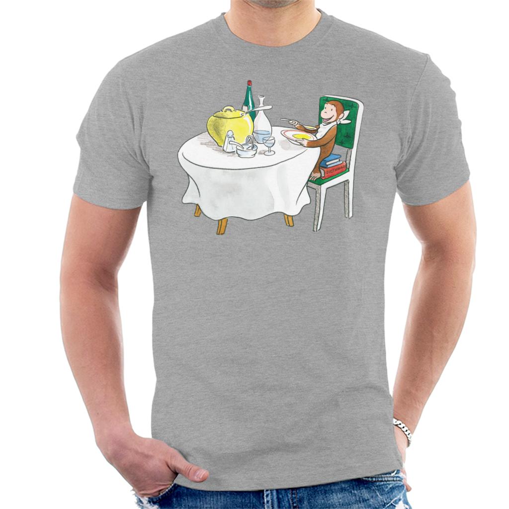 Curious George Eating A Fancy Meal Men's T-Shirt-ALL + EVERY