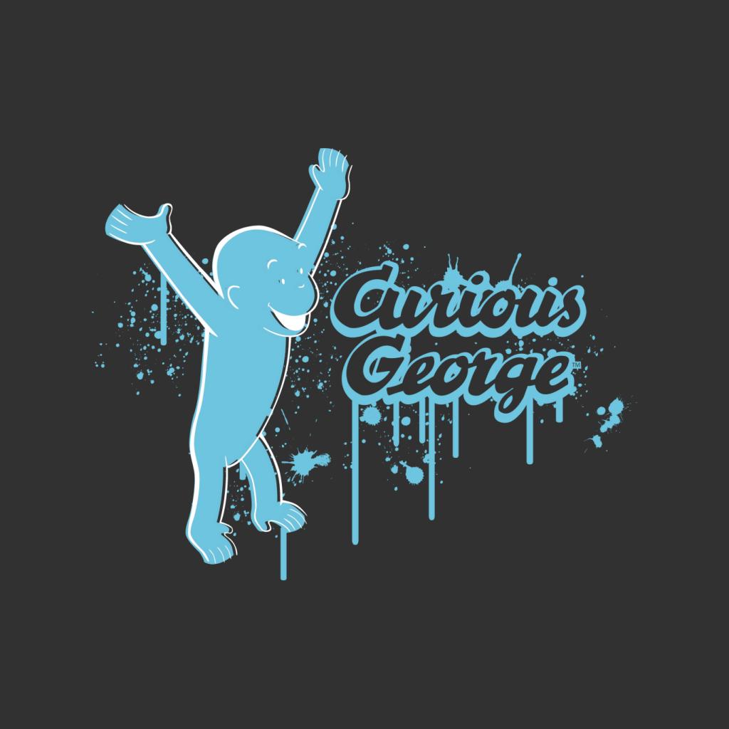 Curious George Paint Drip Logo Men's Sweatshirt-ALL + EVERY
