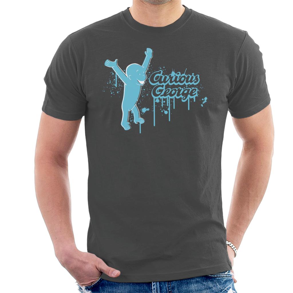 Curious George Paint Drip Logo Men's T-Shirt-ALL + EVERY