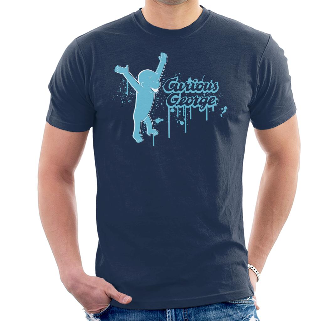 Curious George Paint Drip Logo Men's T-Shirt-ALL + EVERY