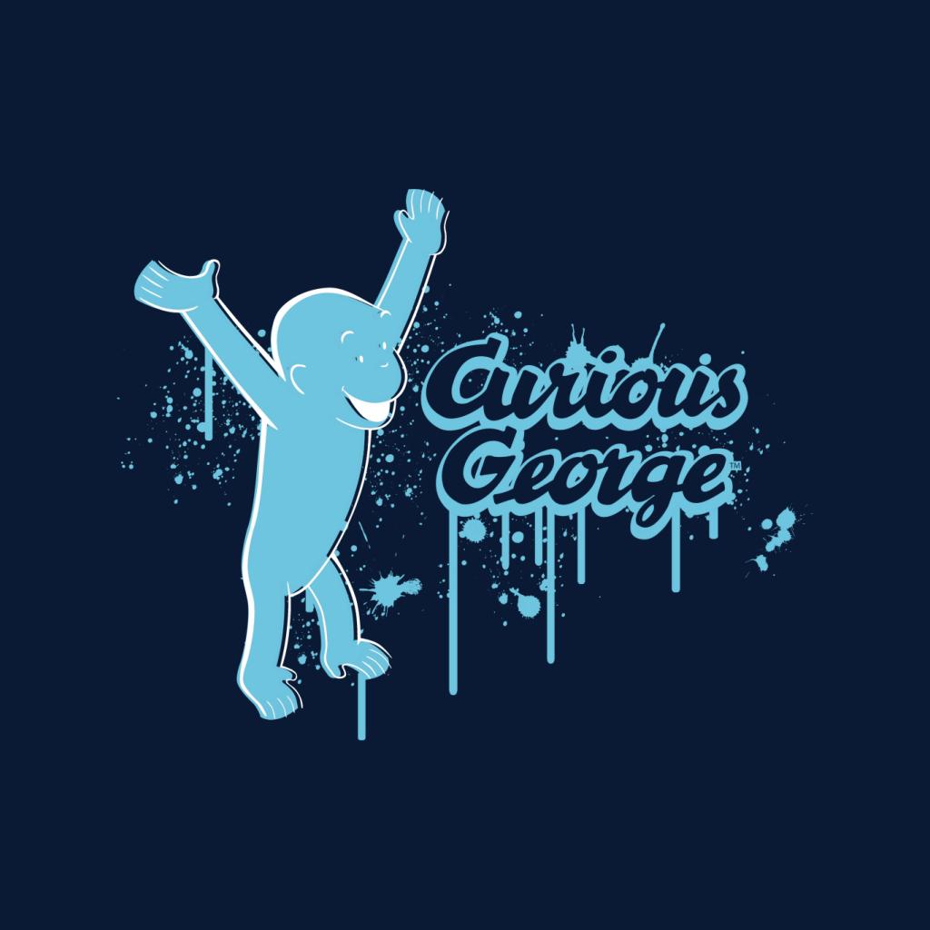 Curious George Paint Drip Logo Men's Sweatshirt-ALL + EVERY