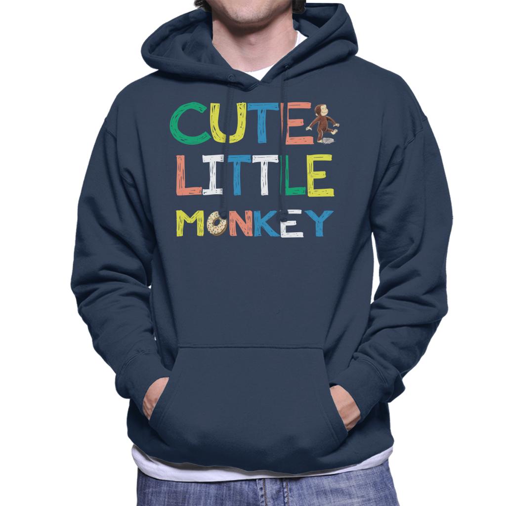 Curious George Cute Little Monkey Men's Hooded Sweatshirt-ALL + EVERY