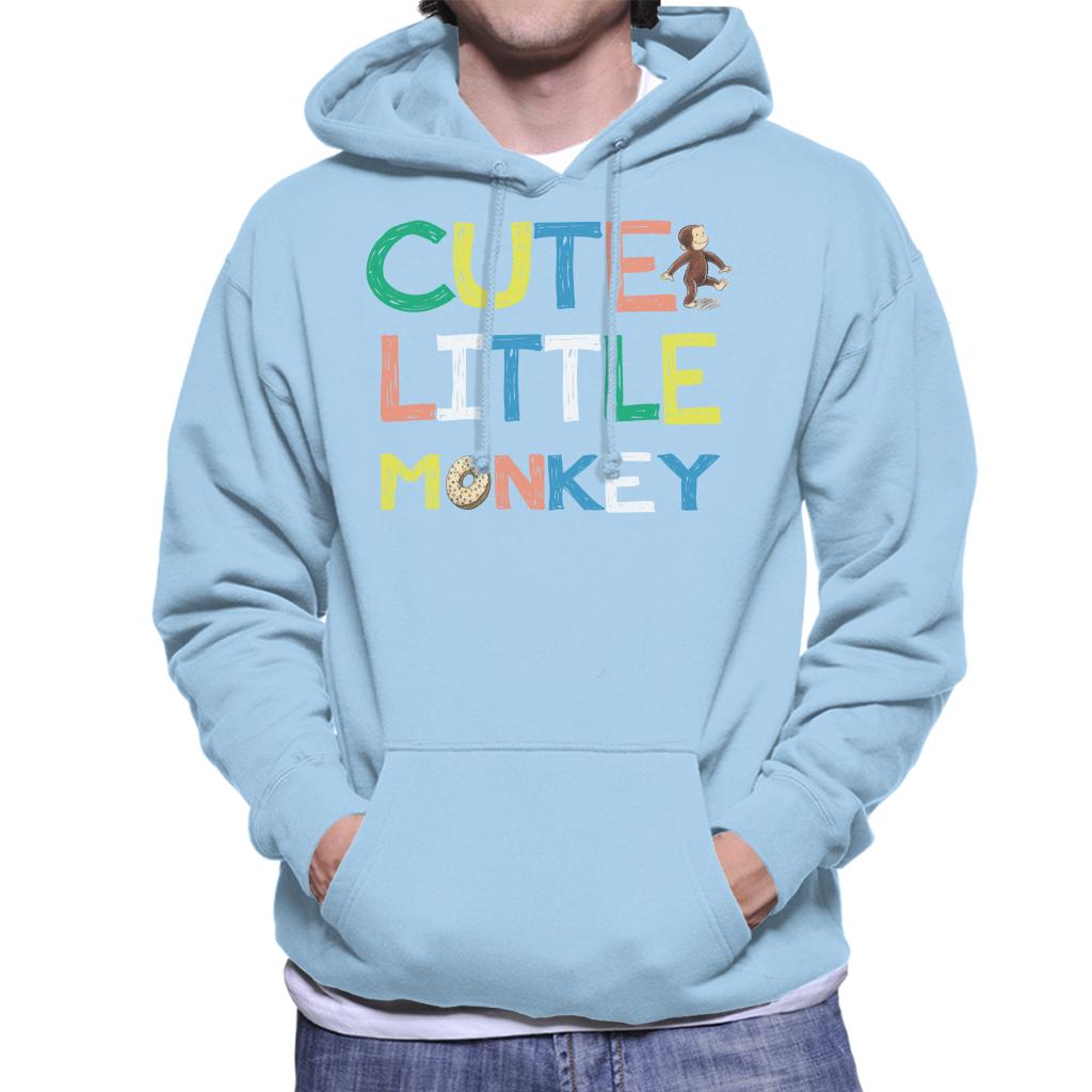 Curious George Cute Little Monkey Men's Hooded Sweatshirt-ALL + EVERY