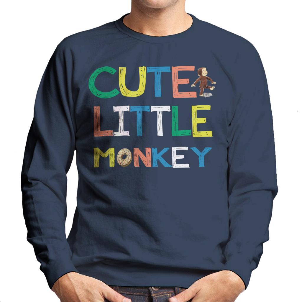 Curious George Cute Little Monkey Men's Sweatshirt-ALL + EVERY