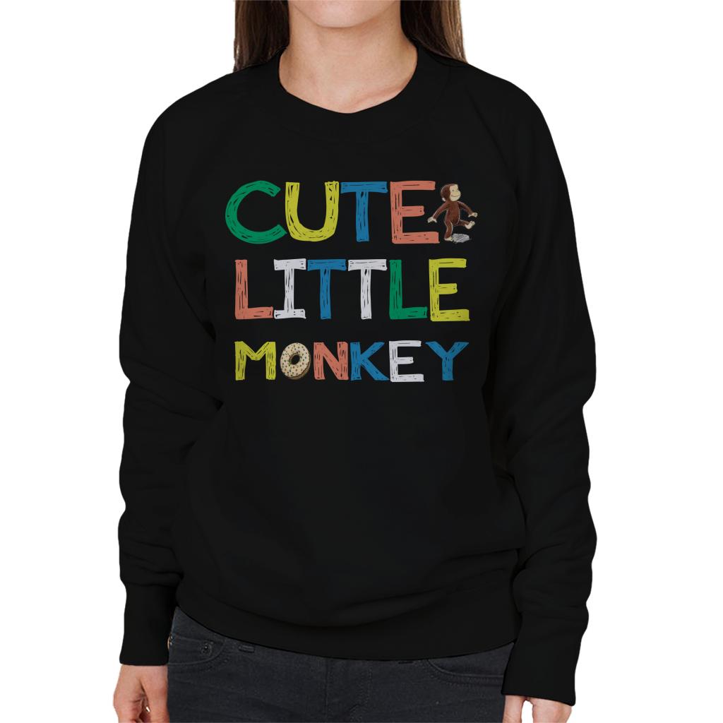 Curious George Cute Little Monkey Women's Sweatshirt-ALL + EVERY