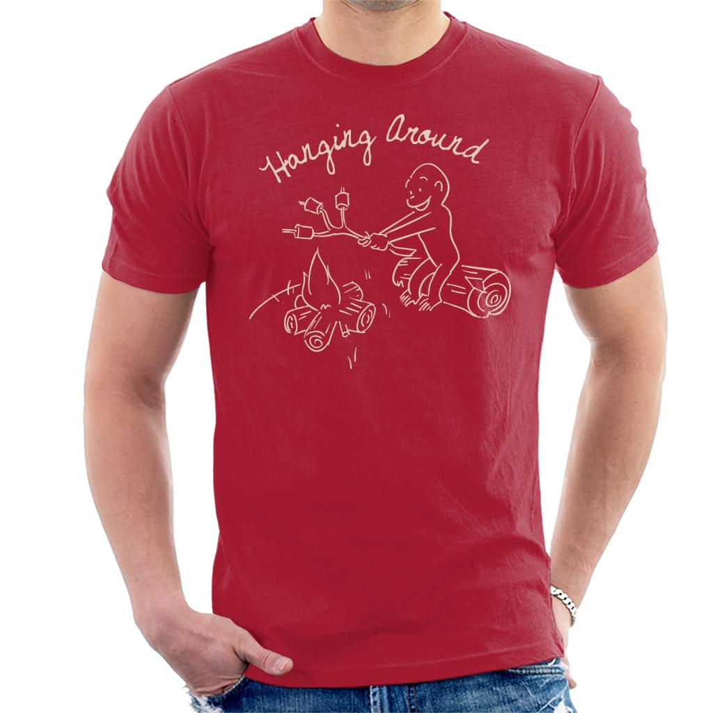 Curious George Hanging Around The Campfire Men's T-Shirt-ALL + EVERY