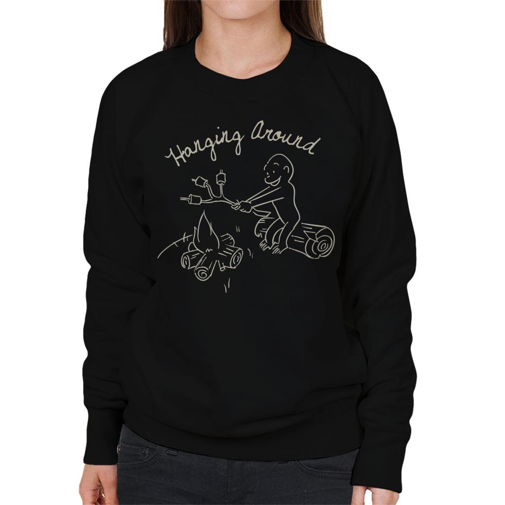 Curious George Hanging Around The Campfire Women's Sweatshirt-ALL + EVERY