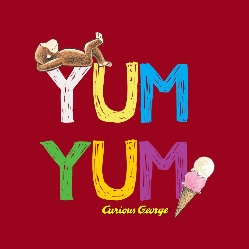 Curious George Yum Yum Ice Cream Men's T-Shirt-ALL + EVERY