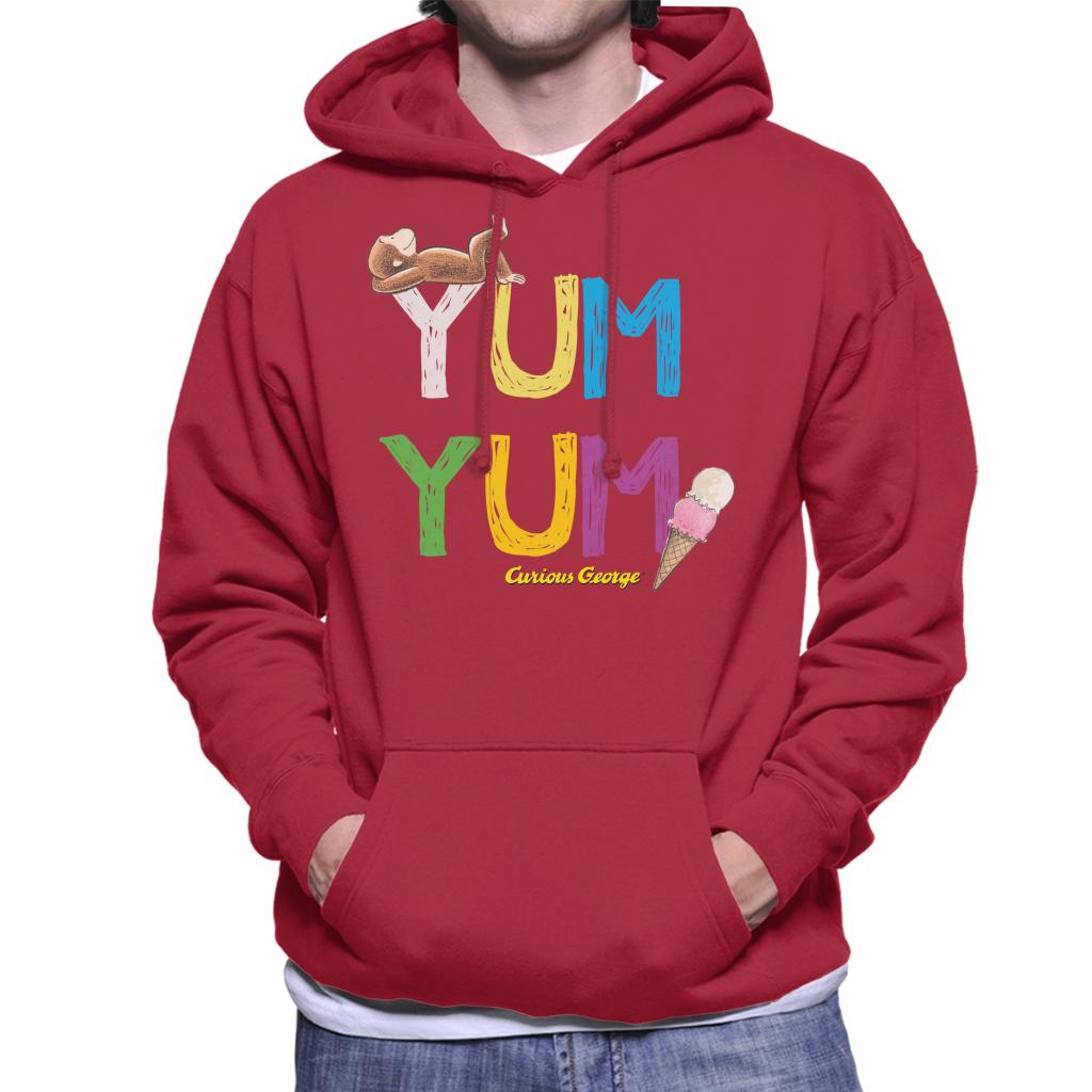 Curious George Yum Yum Ice Cream Men's Hooded Sweatshirt-ALL + EVERY