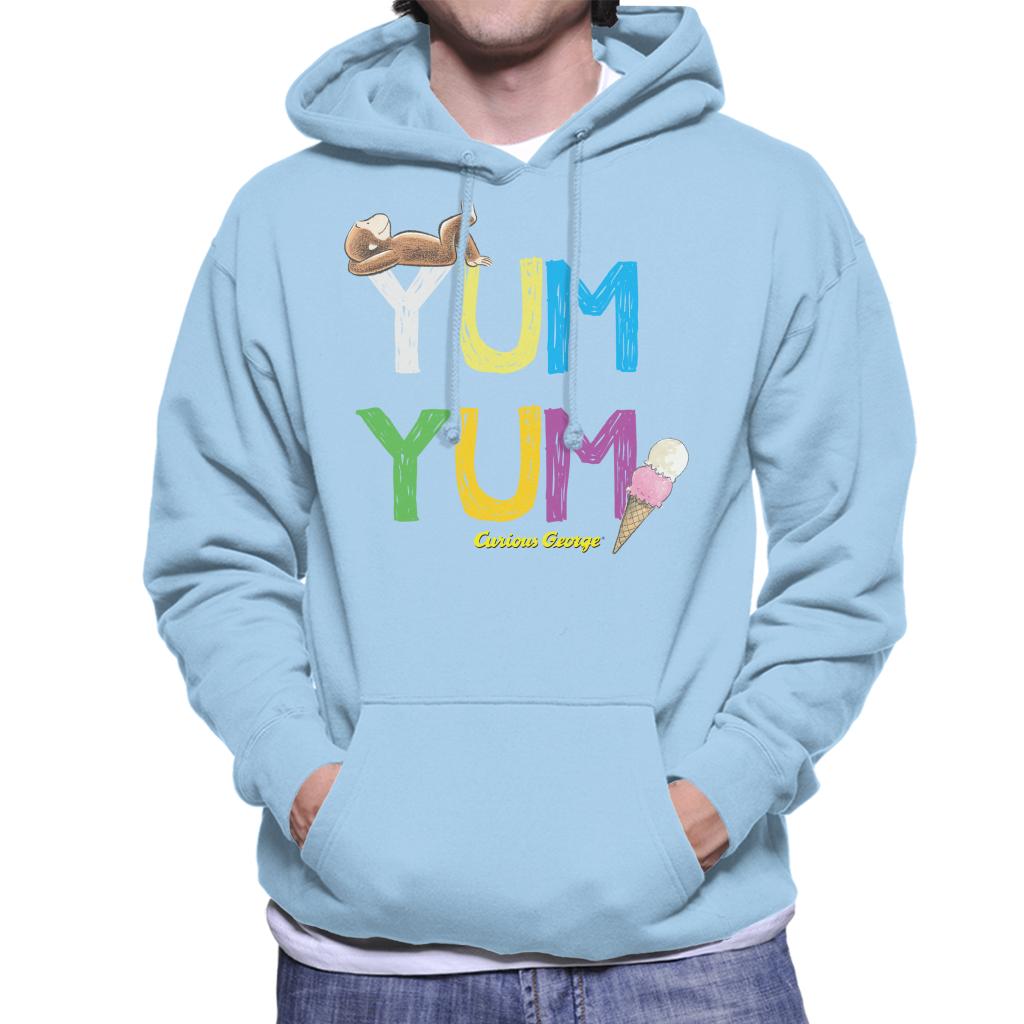 Curious George Yum Yum Ice Cream Men's Hooded Sweatshirt-ALL + EVERY