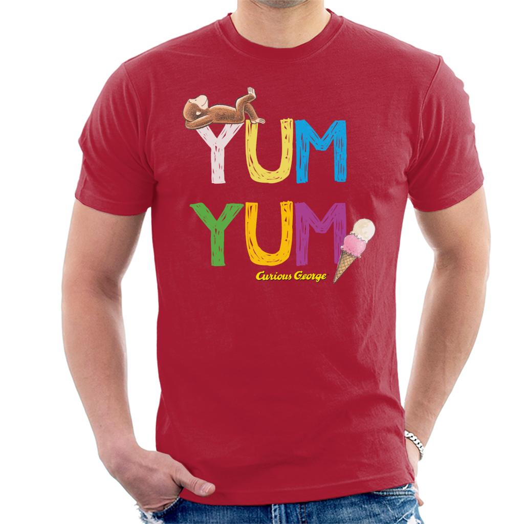 Curious George Yum Yum Ice Cream Men's T-Shirt-ALL + EVERY