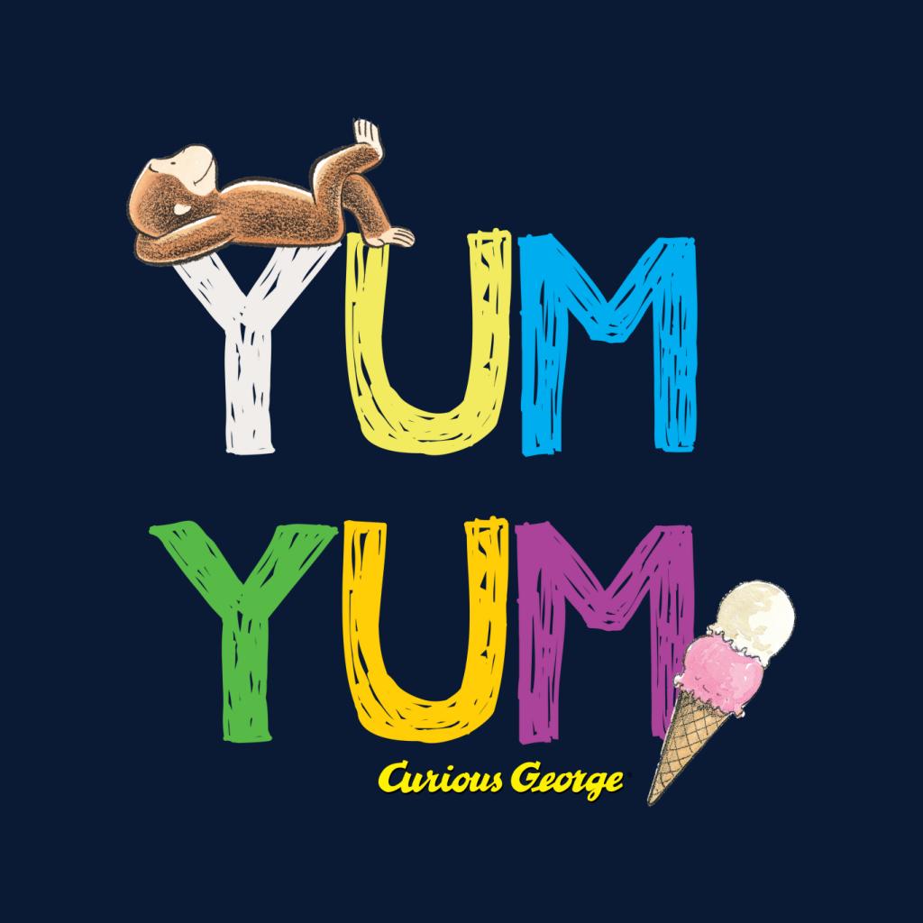 Curious George Yum Yum Ice Cream Men's T-Shirt-ALL + EVERY