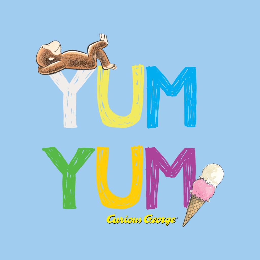 Curious George Yum Yum Ice Cream Men's T-Shirt-ALL + EVERY