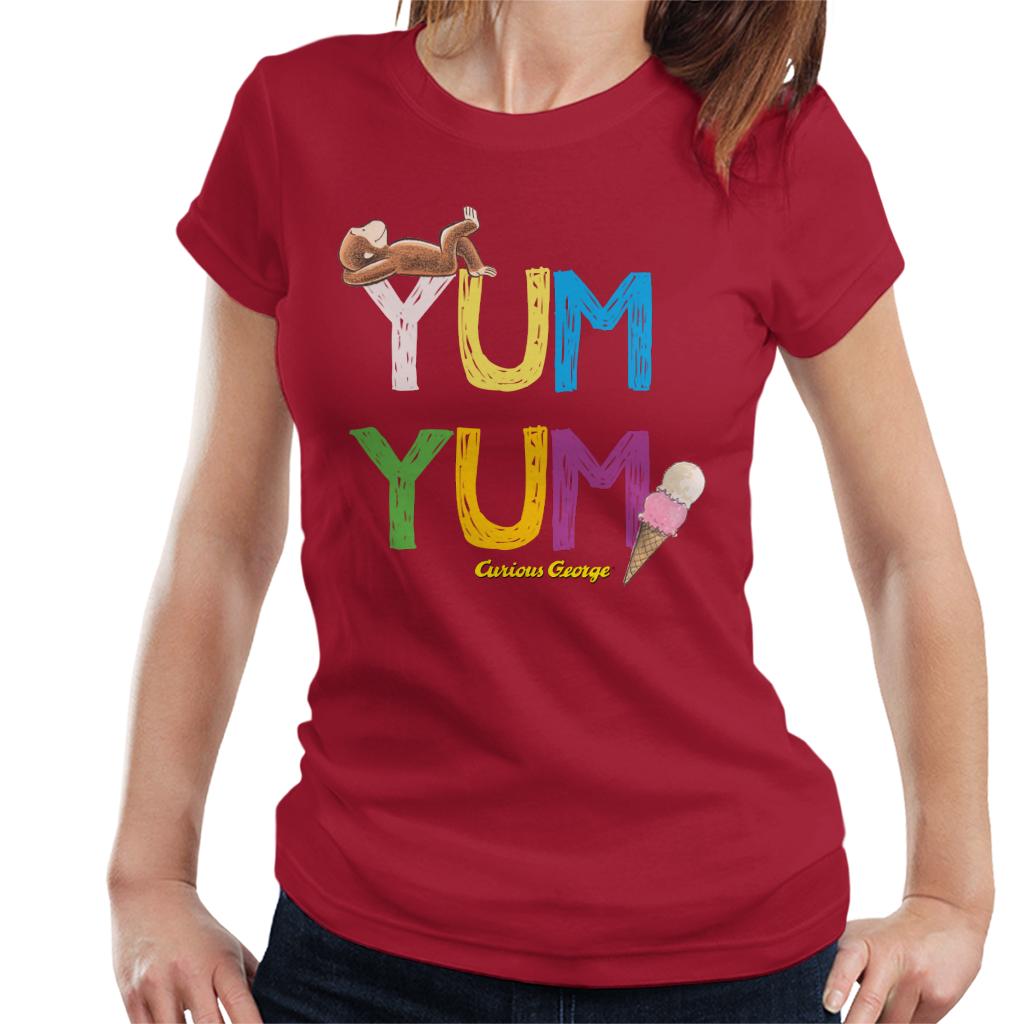 Curious George Yum Yum Ice Cream Women's T-Shirt-ALL + EVERY