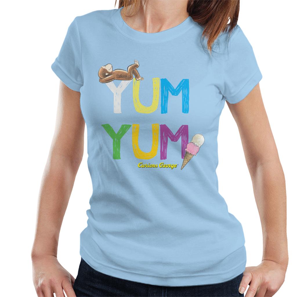 Curious George Yum Yum Ice Cream Women's T-Shirt-ALL + EVERY