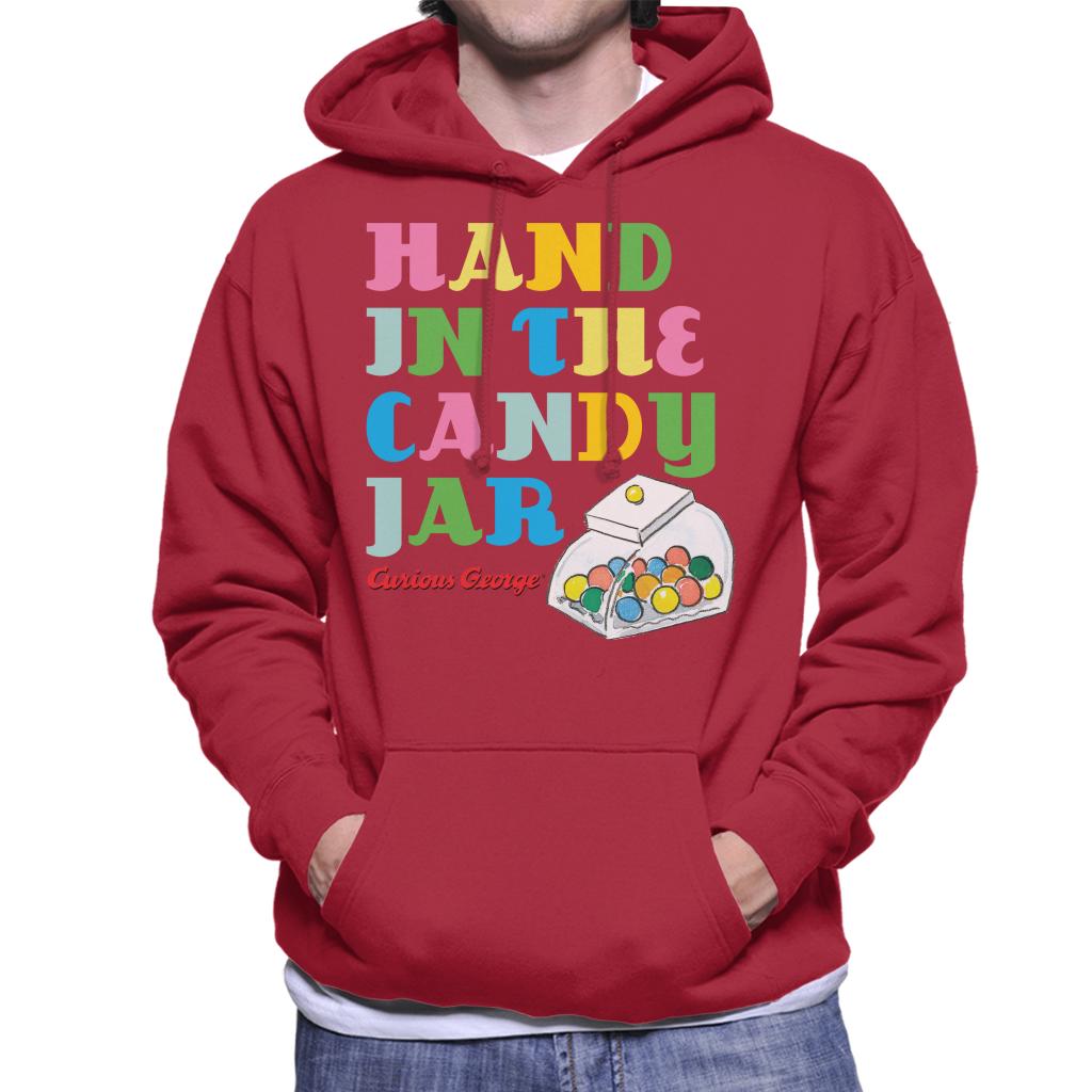 Curious George Hand In The Candy Jar Men's Hooded Sweatshirt-ALL + EVERY