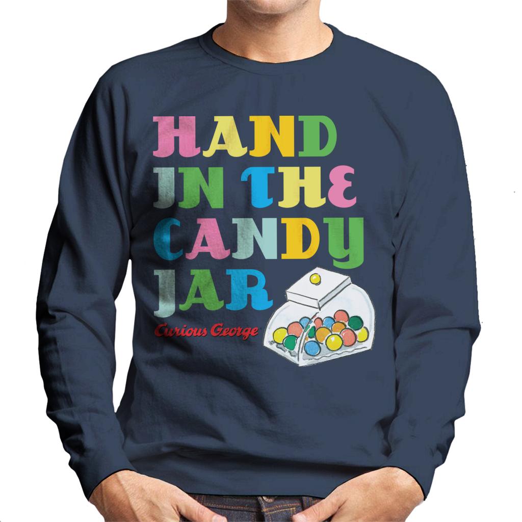 Curious George Hand In The Candy Jar Men's Sweatshirt-ALL + EVERY