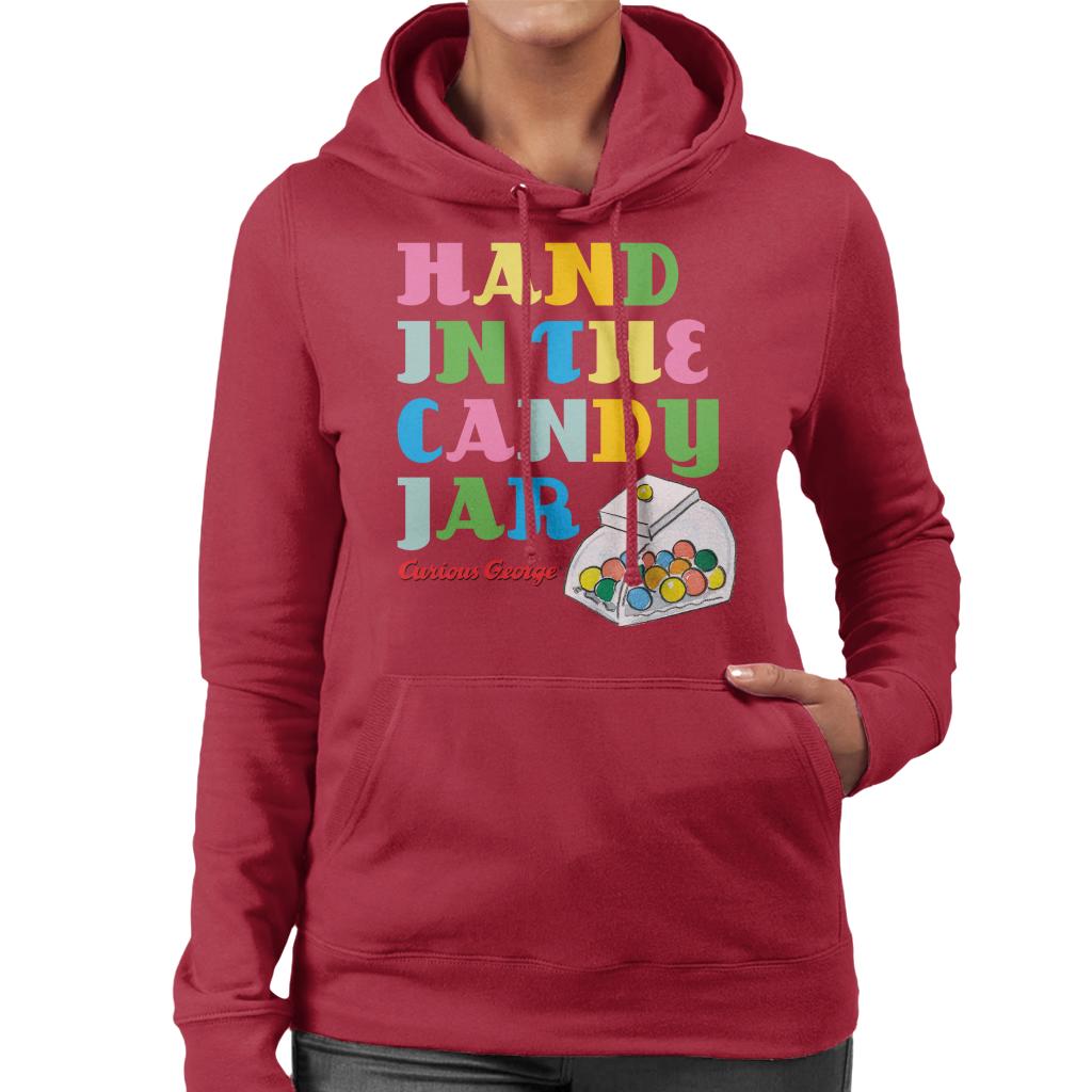 Curious George Hand In The Candy Jar Women's Hooded Sweatshirt-ALL + EVERY