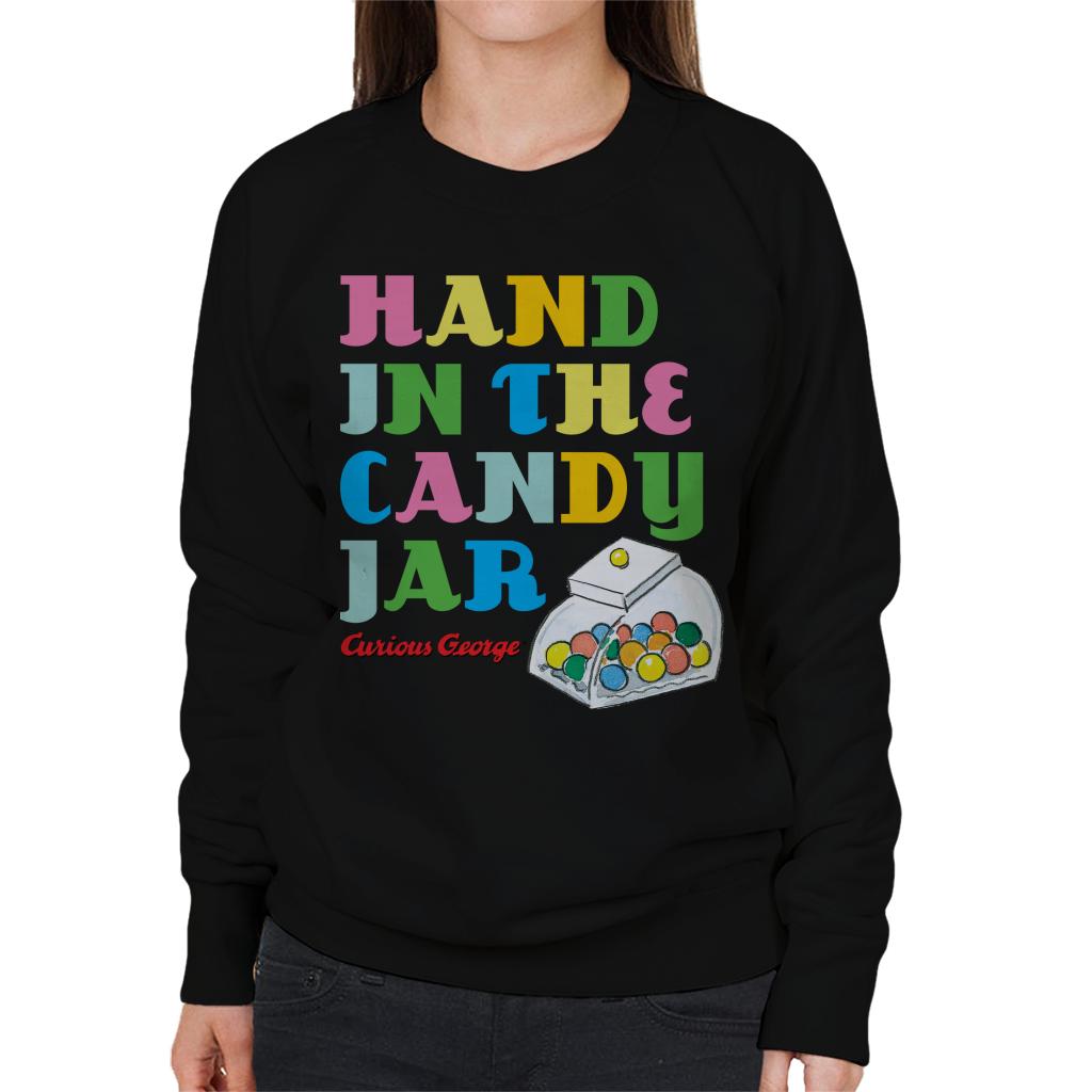 Curious George Hand In The Candy Jar Women's Sweatshirt-ALL + EVERY