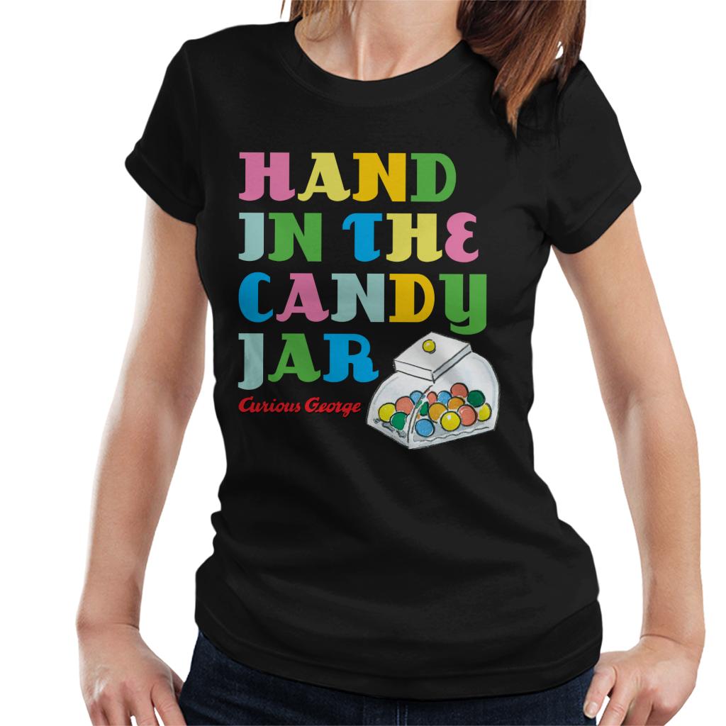 Curious George Hand In The Candy Jar Women's T-Shirt-ALL + EVERY