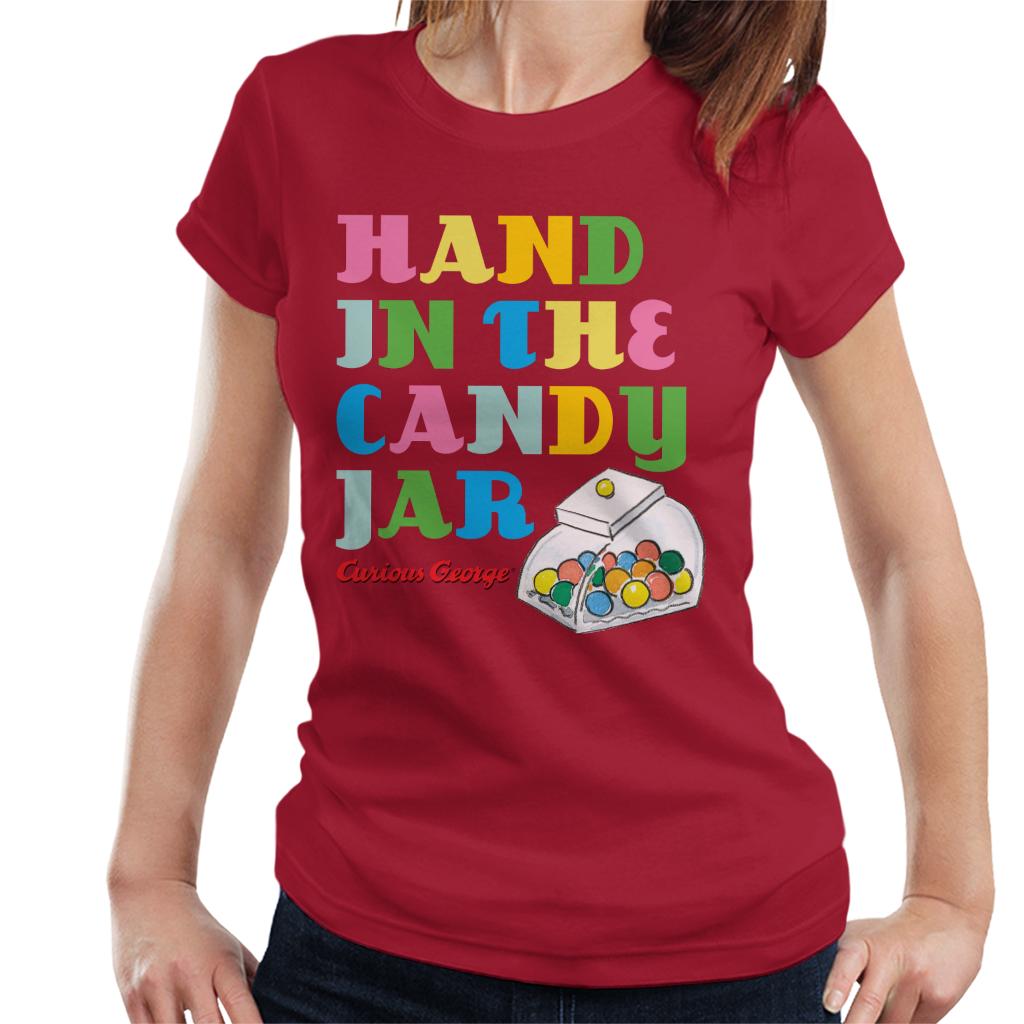 Curious George Hand In The Candy Jar Women's T-Shirt-ALL + EVERY