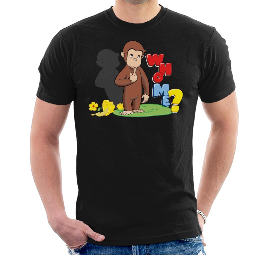 Curious George Broken Flower Pot Who Me Men's T-Shirt-ALL + EVERY