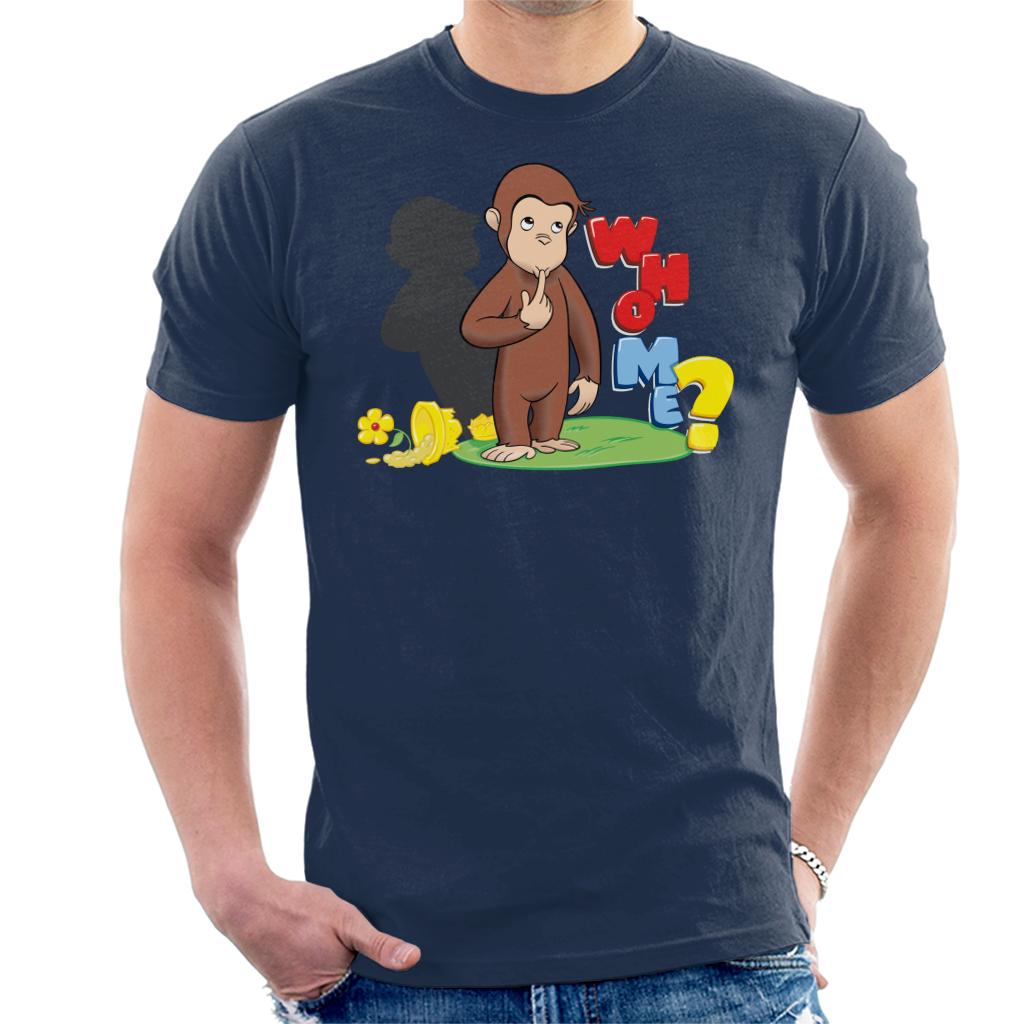 Curious George Broken Flower Pot Who Me Men's T-Shirt-ALL + EVERY