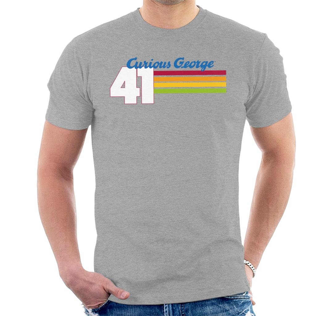 Curious George 41 Race Stripes Men's T-Shirt-ALL + EVERY