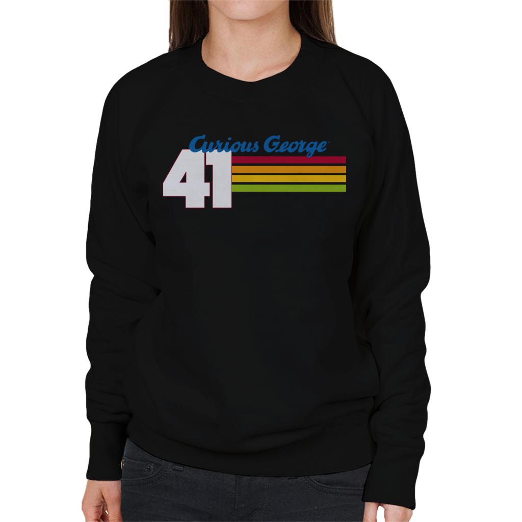 Curious George 41 Race Stripes Women's Sweatshirt-ALL + EVERY