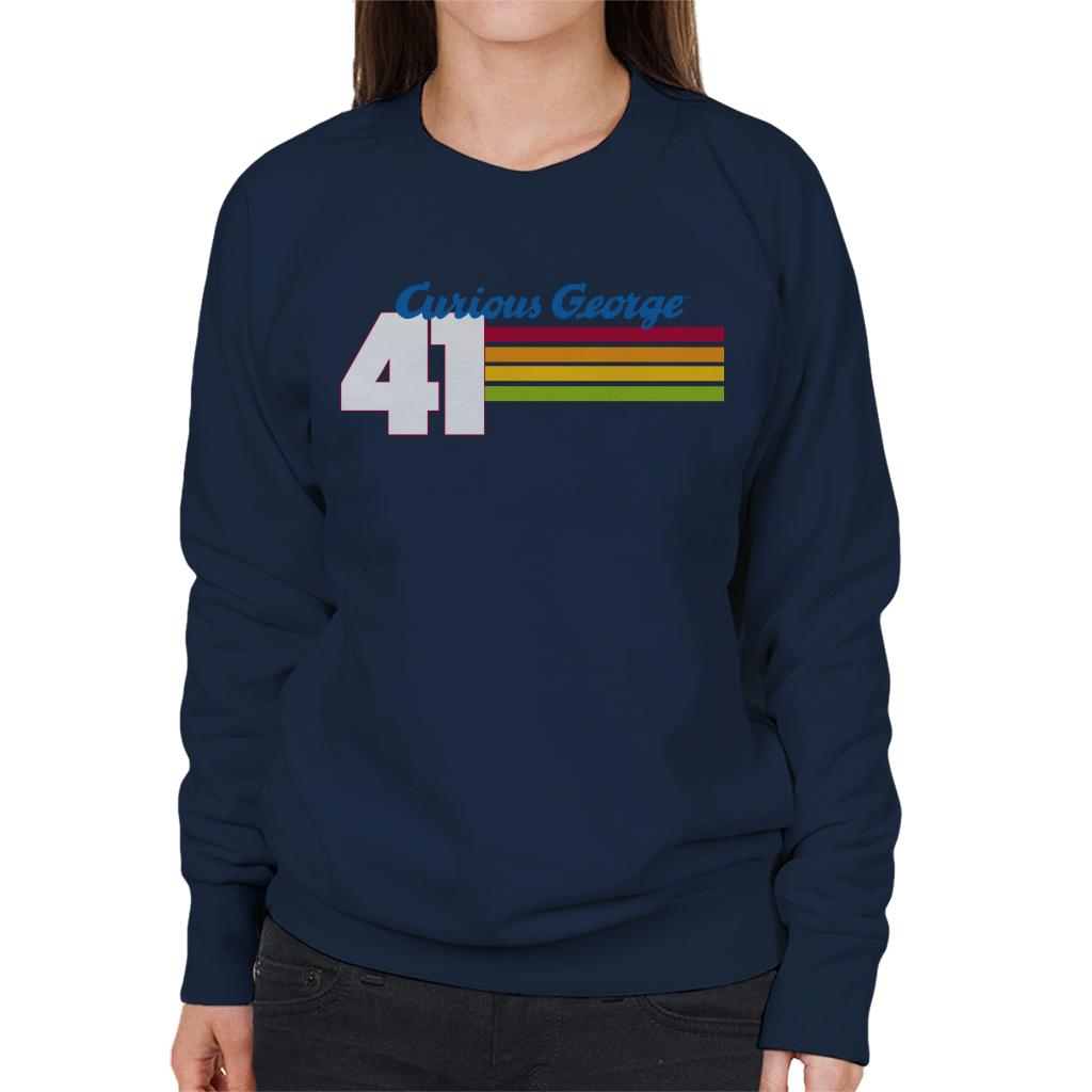 Curious George 41 Race Stripes Women's Sweatshirt-ALL + EVERY