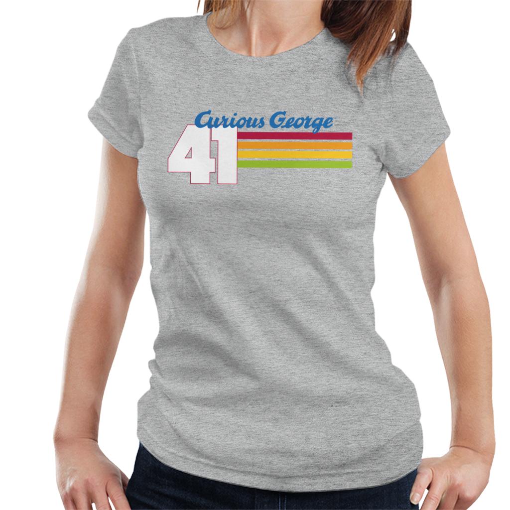 Curious George 41 Race Stripes Women's T-Shirt-ALL + EVERY
