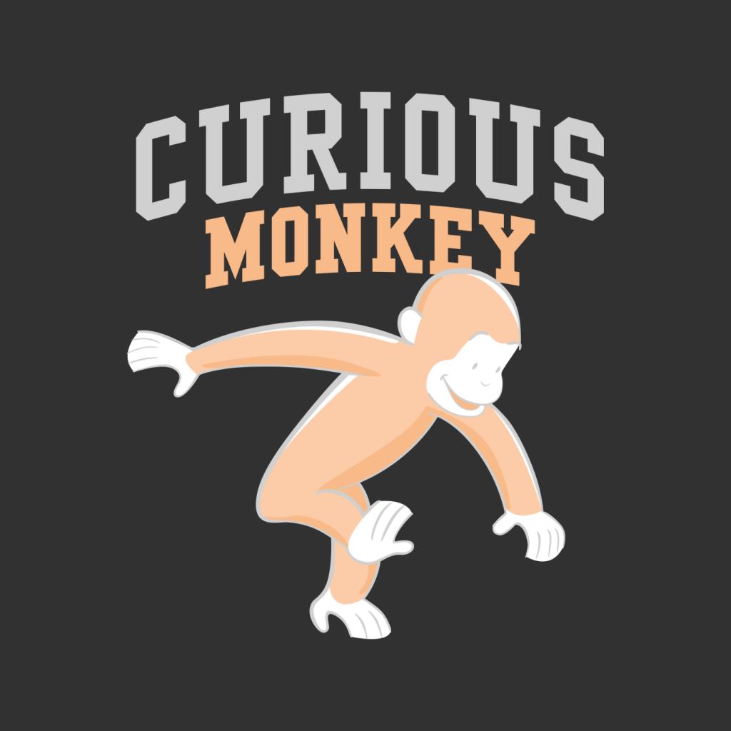 Curious George Monkey Sports Font Women's Sweatshirt-ALL + EVERY