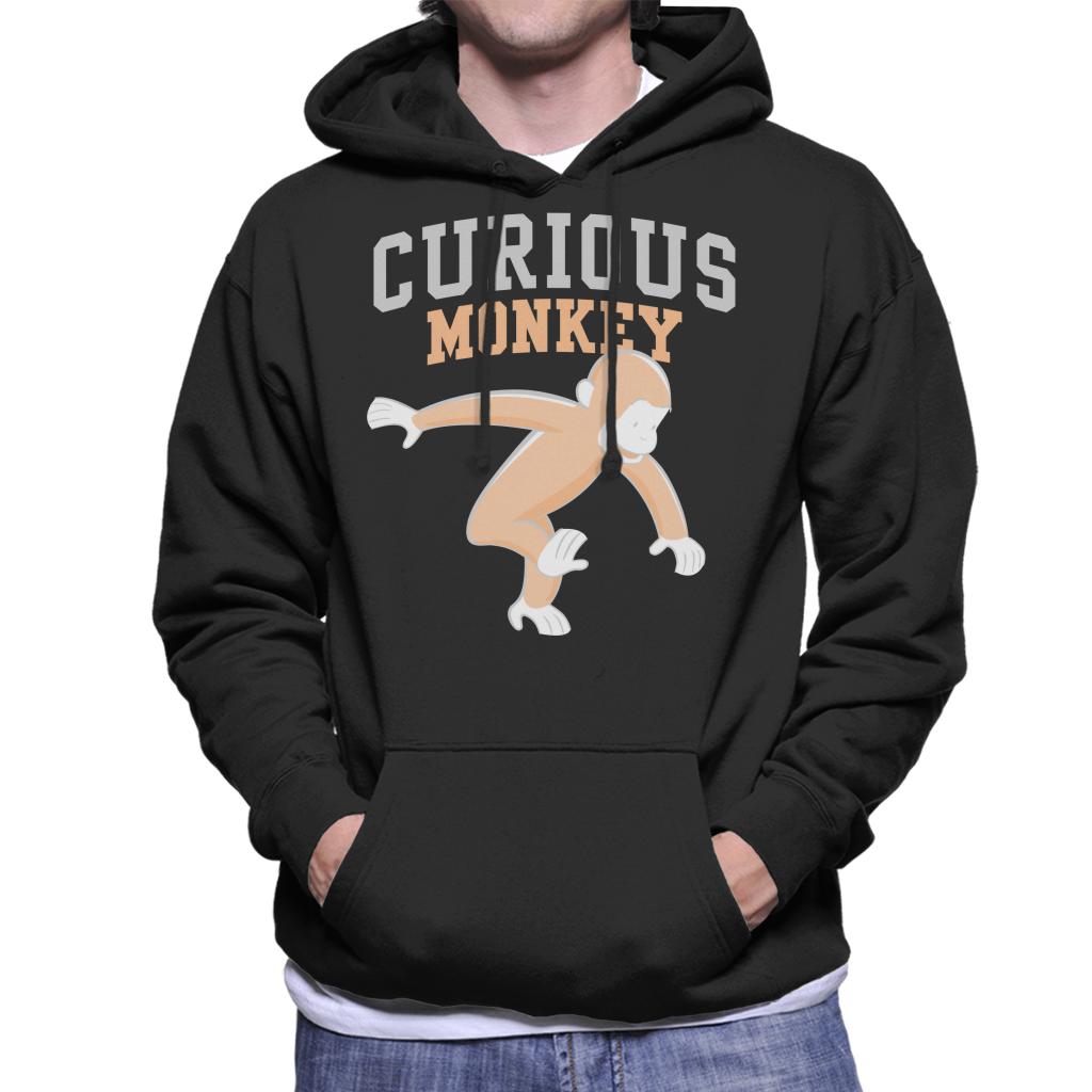 Curious George Monkey Sports Font Men's Hooded Sweatshirt-ALL + EVERY