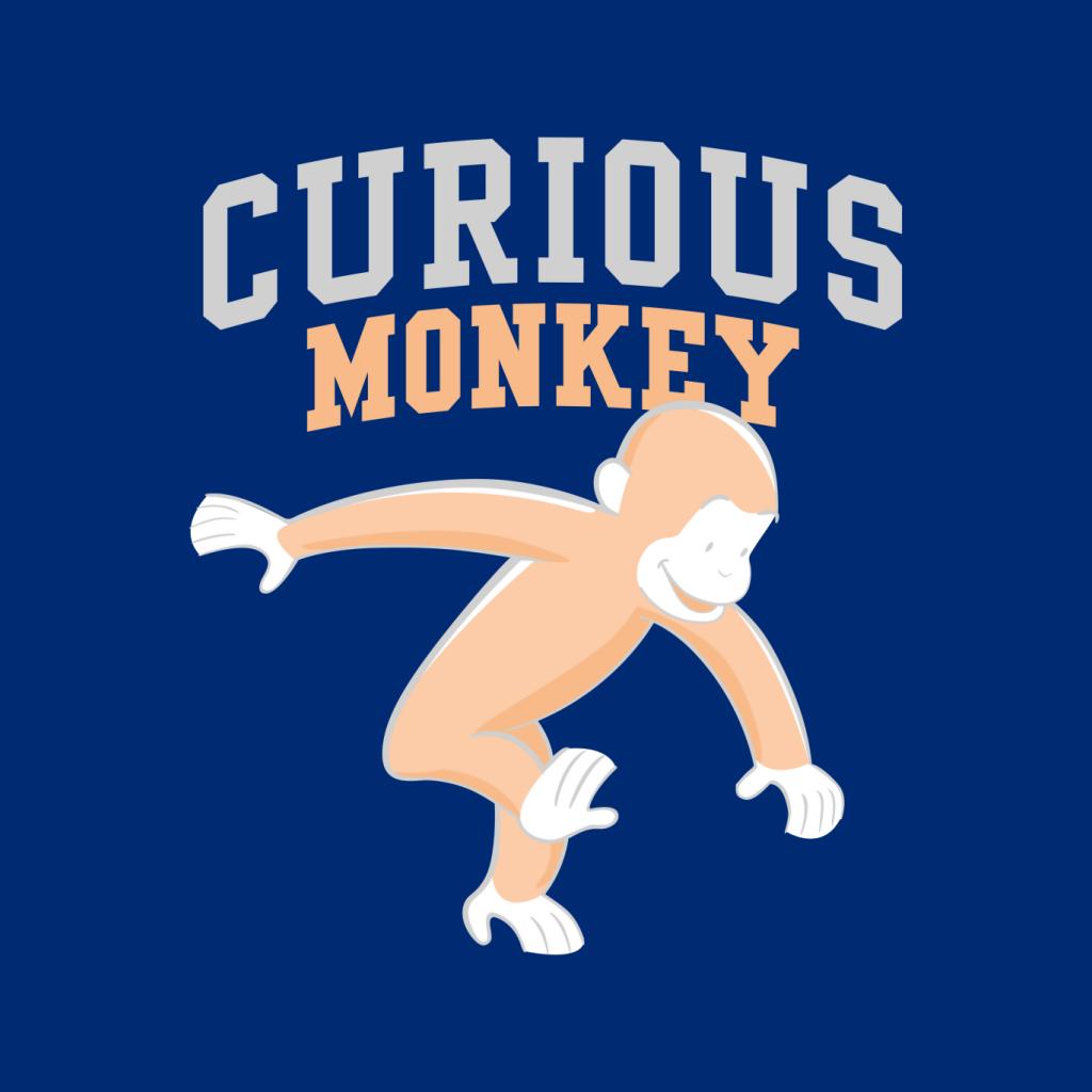 Curious George Monkey Sports Font Men's T-Shirt-ALL + EVERY