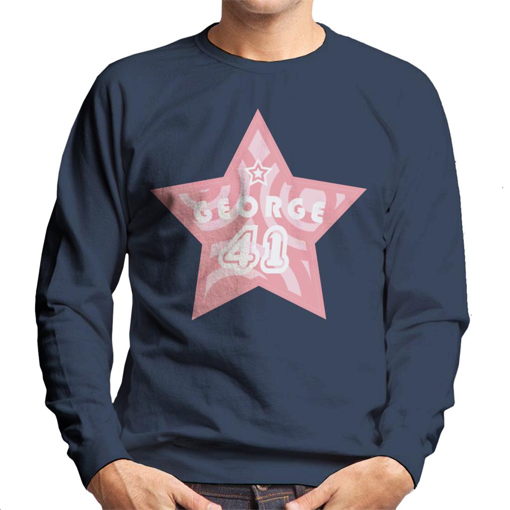 Curious George 41 Star Men's Sweatshirt-ALL + EVERY