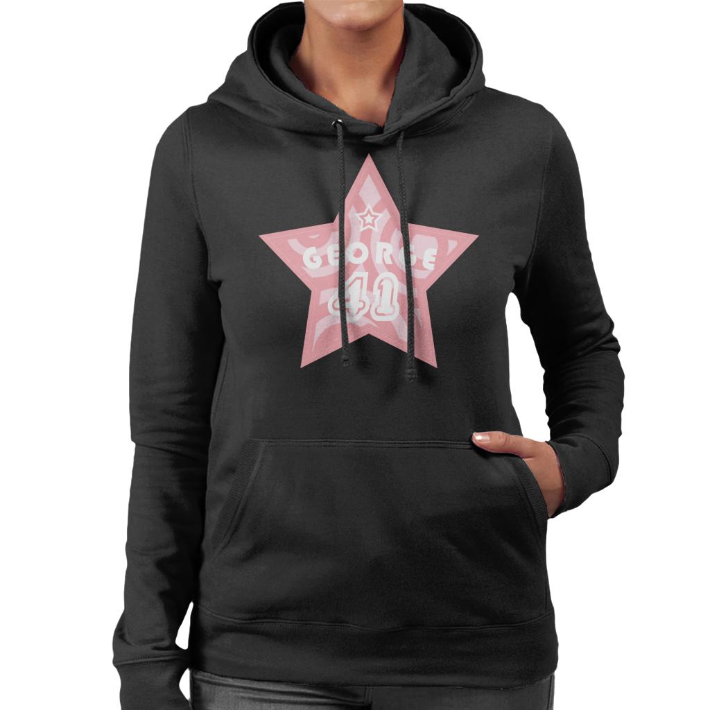 Curious George 41 Star Women's Hooded Sweatshirt-ALL + EVERY