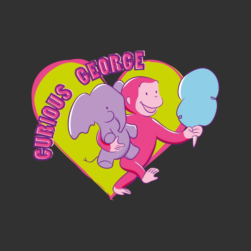 Curious George Carnival Heart Men's T-Shirt-ALL + EVERY