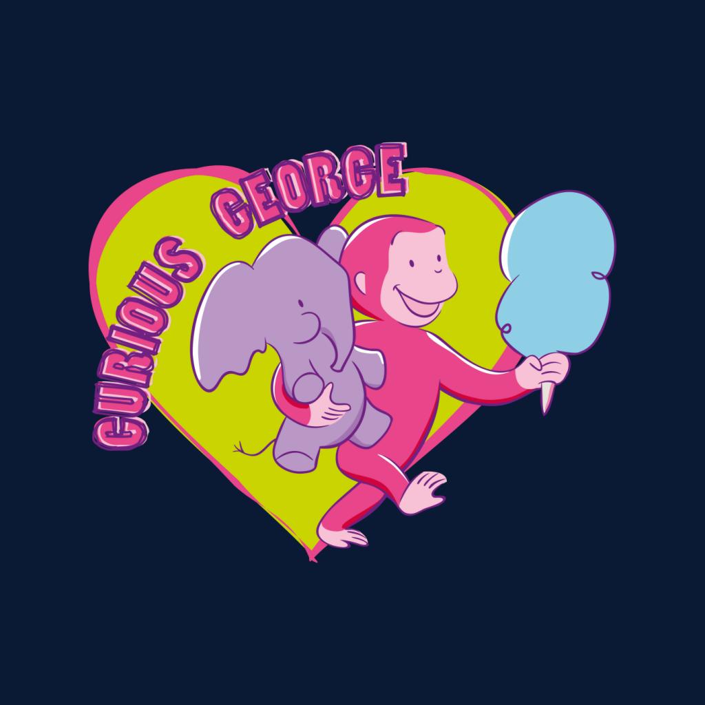 Curious George Carnival Heart Men's T-Shirt-ALL + EVERY